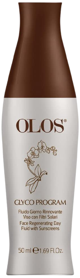 Fluido giorno rinnovante viso con filtri solari olos